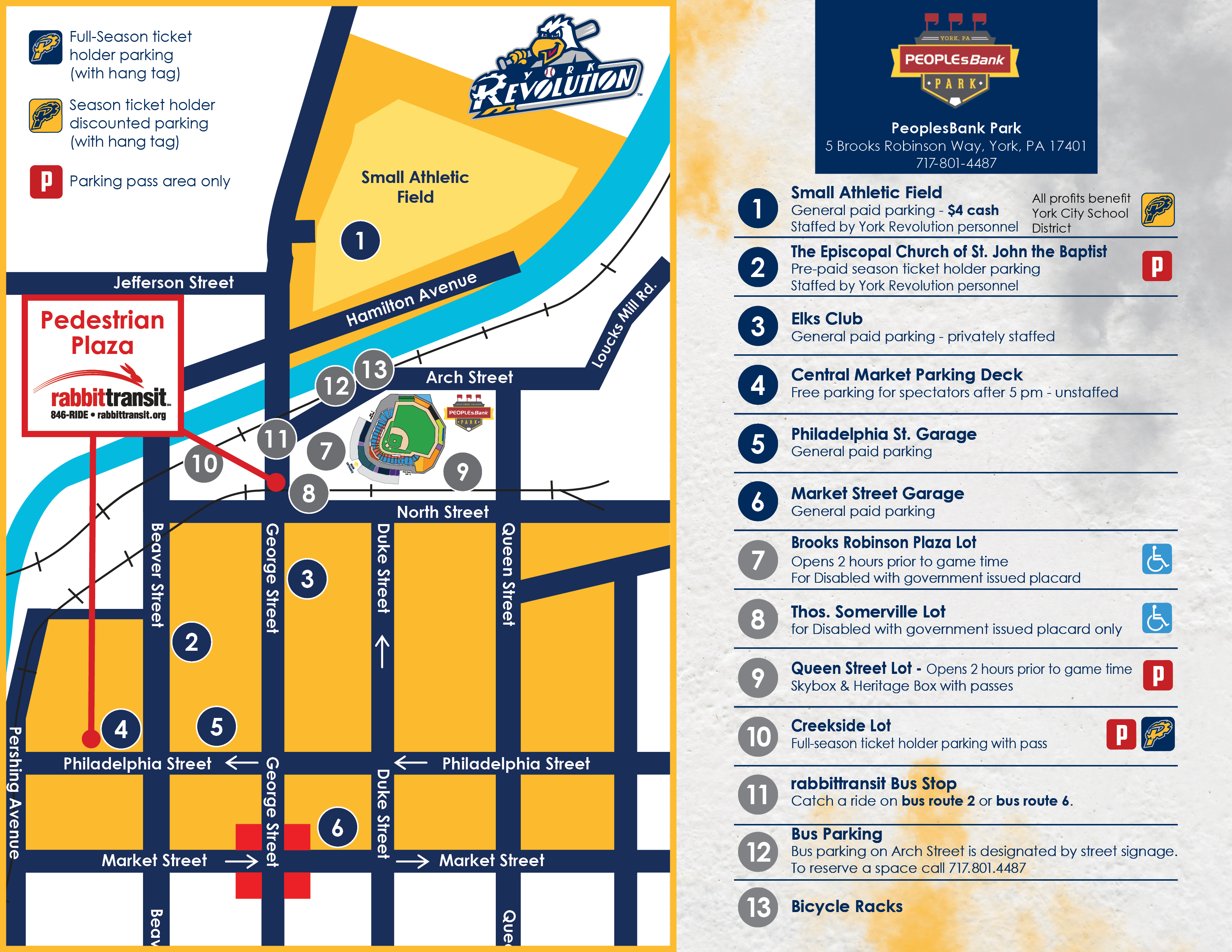 York Revolution Parking